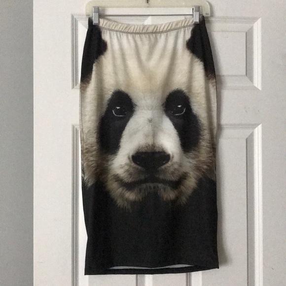 NWOT Topshop Panda Midi Skirt - Picture 2 of 3